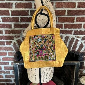 VINTAGE gold embroidered purse